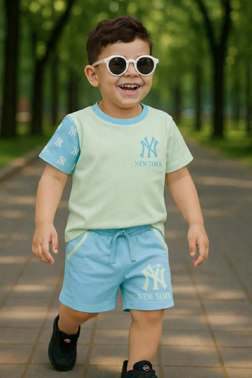 Kids Stylish Summer Combo Set (T-shirt + Shorts) – Soft Cotton & Trendy Design