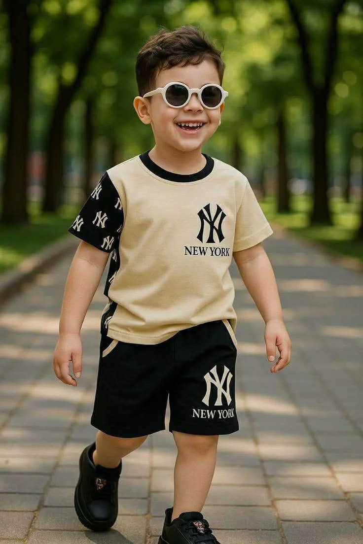 Kids Stylish Summer Combo Set (T-shirt + Shorts) – Soft Cotton & Trendy Design