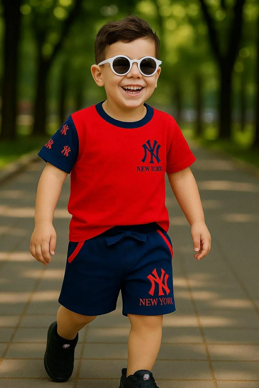 Kids Stylish Summer Combo Set (T-shirt + Shorts) – Soft Cotton & Trendy Design