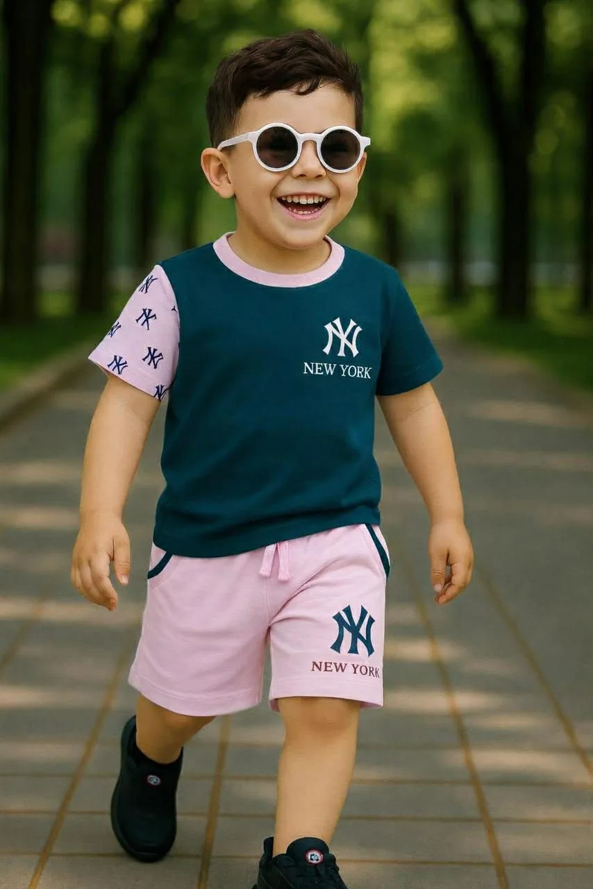 Kids Stylish Summer Combo Set (T-shirt + Shorts) – Soft Cotton & Trendy Design