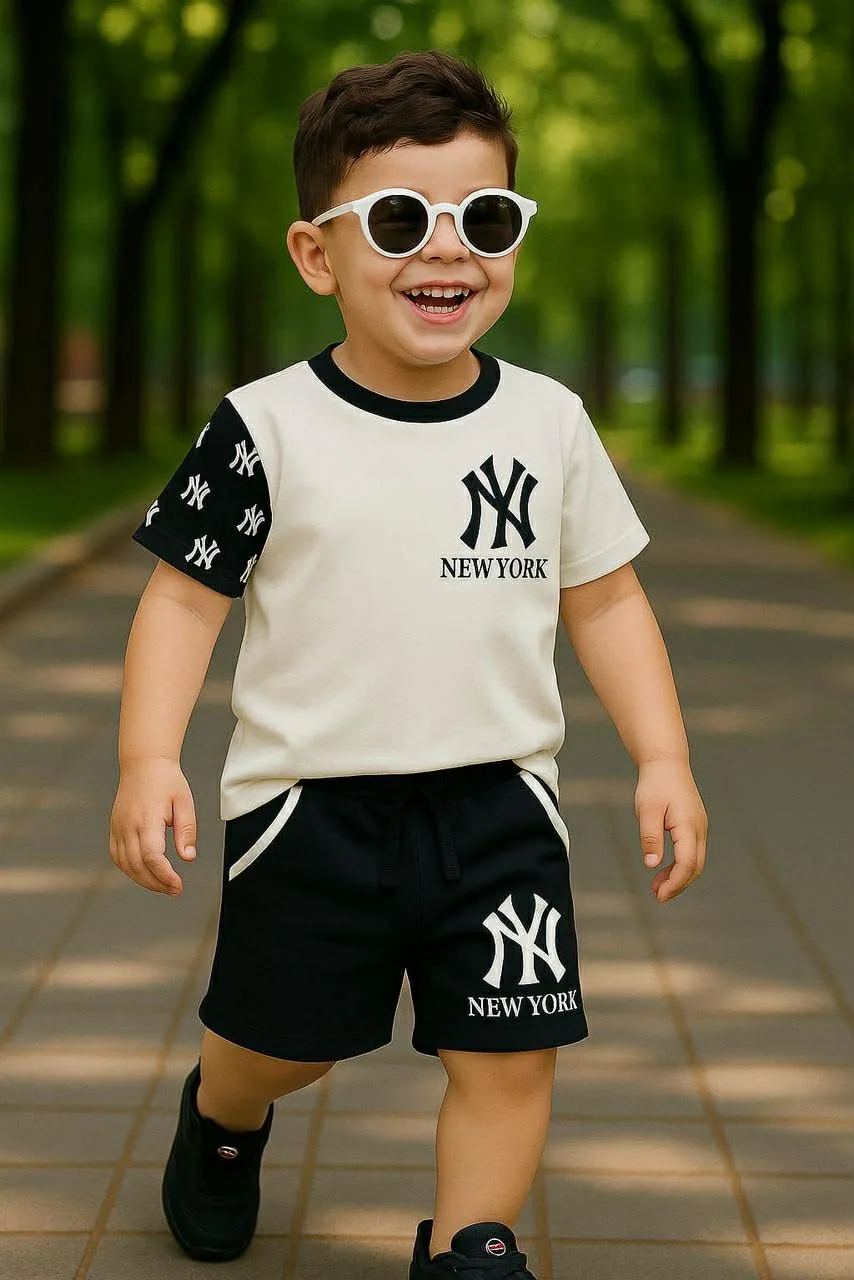 Kids Stylish Summer Combo Set (T-shirt + Shorts) – Soft Cotton & Trendy Design